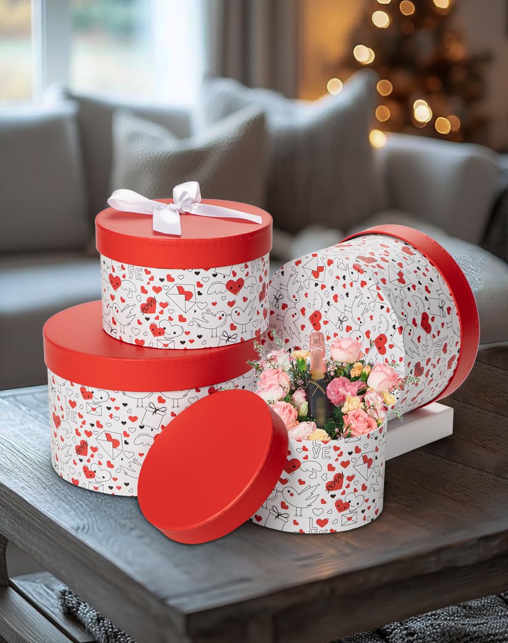 Amazon.com: Luxury Round Nested Gift Boxes with Lids (Set of 4
